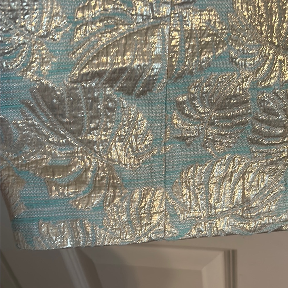 Turquoise and Silver Patterned Lilly Pulitzer Dre… - image 4